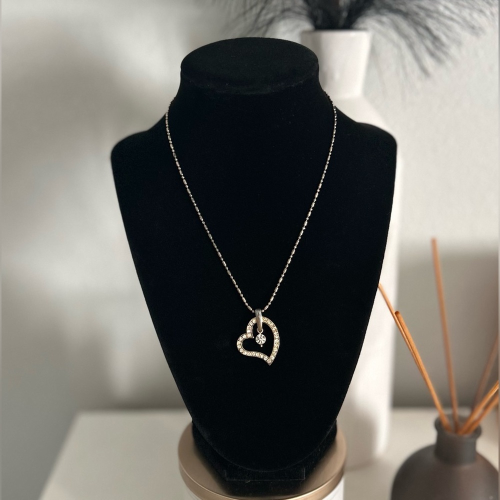 Dazzling Silver Heart Necklace